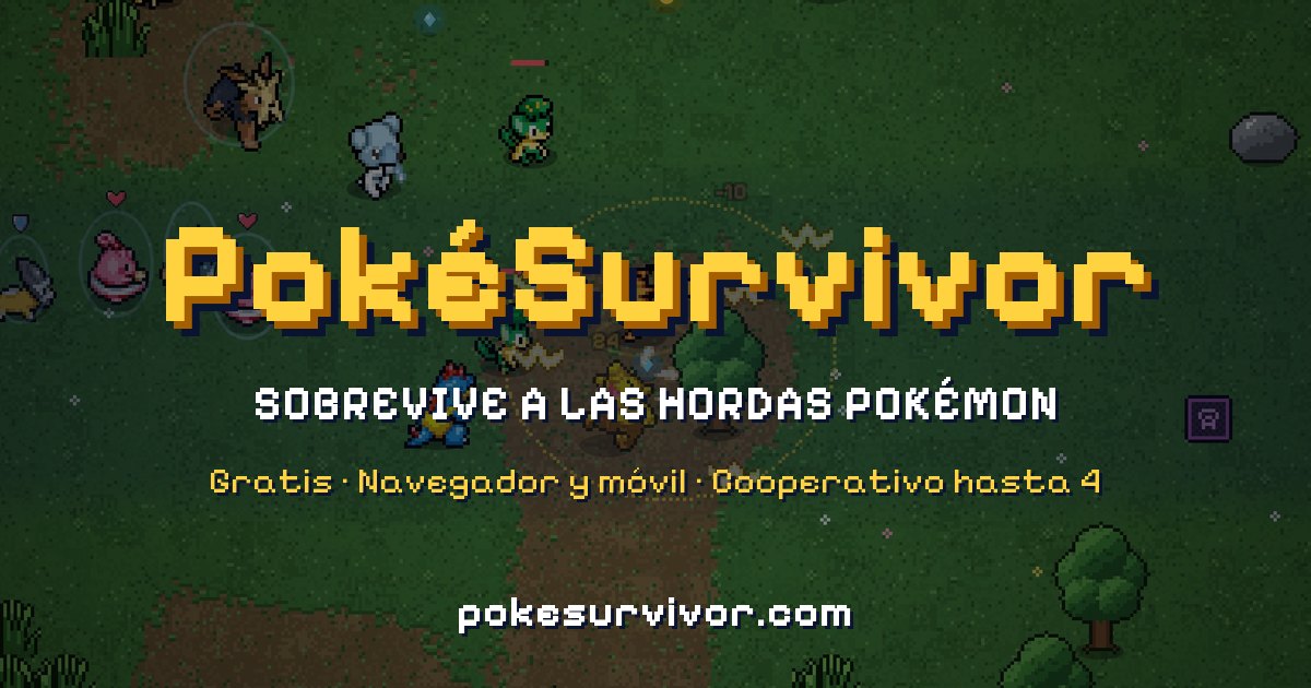 Pixel art Pokémon survivor game scene in a browser
